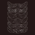 Silver glitter face tattoo stickers with star and heart patterns for party makeup - Silver Freckle Type B (QB-B01-B06)