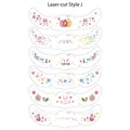 Waterproof laser freckle tattoo stickers featuring cute bunny and floral designs - Easter Laser Style J (QB-J01 to J06)