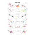 Waterproof laser freckle tattoo stickers featuring cute bunny and floral designs - Easter Laser Style J (QB-J01 to J06)