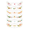 Christmas facial tattoos for kids featuring Santa Claus, reindeer, and gingerbread designs - Christmas Color Style F / 15x5cm