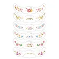 Golden Easter freckle face tattoos featuring cute rabbit and egg motifs in six styles - Easter Gold Style J (QB-J01 to J06)