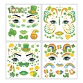 Tatuaggi glitter per San Patrizio con trifoglio e arcobaleno per decorazione viso - Adesivo viso per San Patrizio Stile A