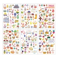 Oster-Tattoo-Sticker Set mit Hasen und bunten Eiern für Kinder DIY Dekoration - Ostern