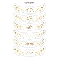 Golden Christmas freckle tattoos with reindeer, snowflakes, and festive stars - 15cm x 5cm / Christmas Gold Style F / Gold
