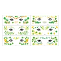 St. Patrick's Day temporäre Gesichtstattoos mit Kleeblatt und Lucky-Schriftzug Aufkleber - St. Patrick Makeup Aufkleber B