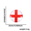 Ronde 25mm Engelse vlag button voor voetbalfans, gewicht 5,6g met een glanzende afwerking - Engeland Stijl