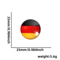 25mm Duitsland vlag kristallen speld met ronde glazen cabochon voor voetbalfans - Duitsland Stijl