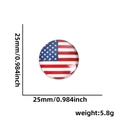 25mm USA vlag glas kristal voetbal badge met Amerikaans sterren en strepen patroon - Verenigde Staten