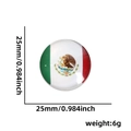 25mm Mexico vlag Wereldbeker kristalglas badge met 25mm diameter en 6g gewicht - Mexico