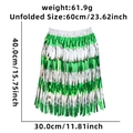 Gonna con frange verde argento, lunghezza 40cm e vita elastica da 60cm - Gonna in Tinsel Verde Argento