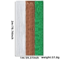 Dettagli tenda a frange di 1m x 2m per decorazioni per feste a tema football - 1*2 Metri / Cuciture Bianco Marrone Verde