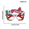 Mexican theme felt party glasses with flag colors and sombrero for soccer fans - Mexico Style