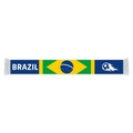Brasilien Nationalflagge Fußballschal mit leuchtend grünen gelben Farben und weißen Quasten - Brasilien Stil