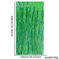 Tenda di frange verde metallizzato per decorazioni festa Super Bowl, 100x200 cm - 1*2m Verde Olografico