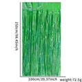 Rideau à franges vertes pour déco de fête de foot mesurant 100cm sur 250cm pour fond - 1*2.5m Vert Holographique