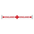 England soccer fan scarf in white and red with Saint George's Cross and fringe detail - England Style