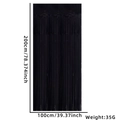 Rideau à franges noir brillant 100x200cm pour décoration de fête Coupe du monde foot - 1*2m Noir Brillant