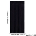 Rideau de franges noir 100x250cm pour décoration de fond de fête de football - 1*2.5m Noir Brillant