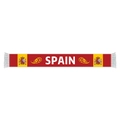 Knit Spain national football team supporter scarf with red base and white tassels - Spain Style