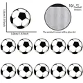 Lot de 10 autocollants ronds football avec pastilles adhésives pour décoration - Autocollants de Football (10 Pcs/Paquet)