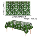 Tovaglia da calcio in PE per feste sportive 137x274cm, peso 109,3g con stampa di pallone - Stile Calcio ed Erba / 137*274cm