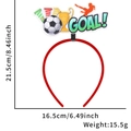 Soccer fan headband with red band, trophy and GOAL text for football party costume - Goal Soccer Element Style