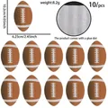 Lot de 10 autocollants football américain avec points de colle pour fête Super Bowl - Ensemble d'Autocollants Football