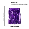 Purple metallic fringe skirt for parties with dimensions 41cm height and 54cm waist - 40cm Tinsel Skirt / Shiny Purple