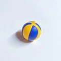 Accessorio mini palla sportiva gialla e blu con superficie strutturata e anello integrato - 3.8CM / Pallavolo Blu