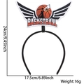 Basketball themed headband with orange ball and black wings for sports party fun - Dunk with Wings and Basketball Letters