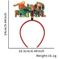 2026 Soccer World Cup Portugal themed fan headband in red and green with soccer athlete motif - Portugal Goal Style