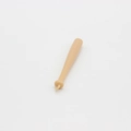 Close-up of a mini wooden baseball bat keychain accessory with a smooth plastic finish - Mini Baseball Bat Style