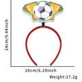 Cerchietto da calcio con trofeo d'oro e pallone, altezza 24 cm per tifosi - Stile Trofeo di Calcio
