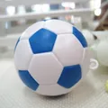Mini portachiavi a pallone da calcio blu e bianco con foro per aggancio integrato - Blu (Stile Calcio)