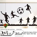Détails des silhouettes de footballeurs sur autocollant mural avec dimensions du plan - 35cmx100cm / Silhouette de Football Noir (ZQ2627)