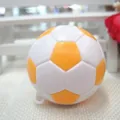 Mini portachiavi a forma di pallone da calcio giallo e bianco con occhiello pendente - 3.8CM / Giallo
