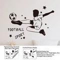 Détail du sticker mural football avec silhouette et dimensions 40x30cm pour décoration - Style Silhouette de Joueur de Football (ZQ2635) / 30cmx40cm
