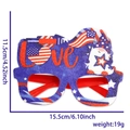 Patriotic USA Independence Day LOVE gnome glasses with dimensions 15.5x11.5cm - LOVE Flag Gnome Style