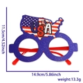 Glittery USA map flag patriotic party glasses for soccer fans cheering props - USA Map Style
