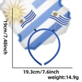 Uruguay flag headband for soccer fans with dimensions 19.3x19cm and 14.9g weight - Uruguay Flag Style