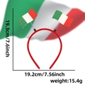 Italy flag headband with green white red glitter flags and spring connectors - Italy Flag Style
