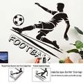 Adesivo murale silhouette calciatore Mondiali 2026 con dimensioni fai-da-te 28x28cm - 30cm*30cm / Nero