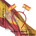 Spain flag headband for soccer fans with glittery ornaments and size measurements - Spain Flag Style