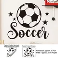 Classic black and white Soccer wall sticker with stars for home sports room decor - 30cm*30cm*1 (OPP Bag) / World Cup Soccer Sticker ZQ2633 (Self-Adhesive)