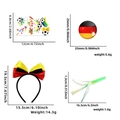 German soccer cheer set with flag headband, tattoo stickers, badge, and party blower - Germany Fan Set (Badge Style)