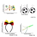 German flag colors football fan set with bow headband and accessories dimensions - Germany Fan Set (Earrings Style)