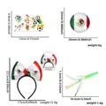 Mexico flag themed football fan set with headband, badge, and party accessories - Mexico Fan Set (Badge Style)