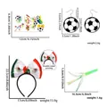 Mexico national flag football fan accessory set with bow headband and victory stickers - Mexico Fan Set (Earrings Style)