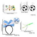 Kit fan foot Argentine avec serre-tête à nœud, boucles d'oreilles, sticker et klaxon - Accessoire Supporter Argentine (Style Boucle d'Oreille)