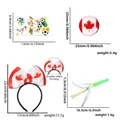 Kit fête Coupe du Monde Canada avec serre-tête érable, badge, sticker et sifflet - Accessoire Supporter Canada (Style Broche)